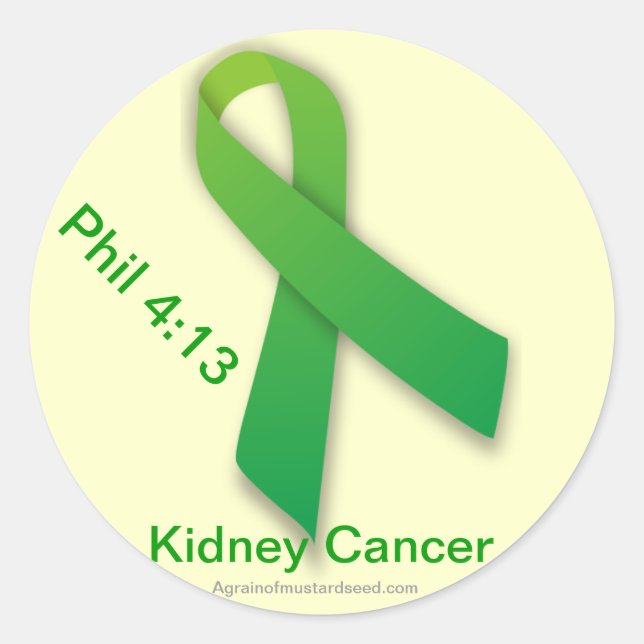 Kidney Cancer Ribbon Classic Round Sticker (Front)
