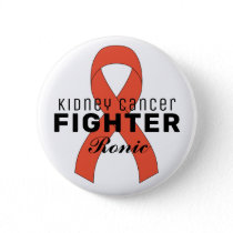 Kidney Cancer Ribbon White Button