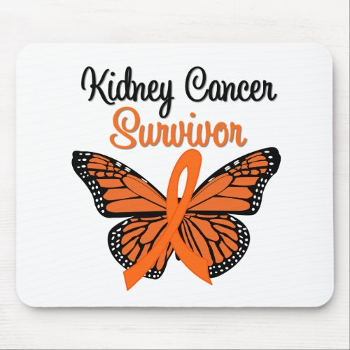 Kidney Cancer SURVIVOR Butterfly Mouse Pad