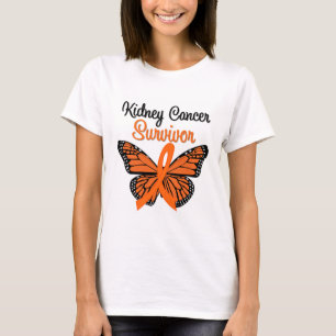 Kidney Cancer SURVIVOR Butterfly T-Shirt
