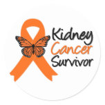 Kidney Cancer Survivor Classic Round Sticker