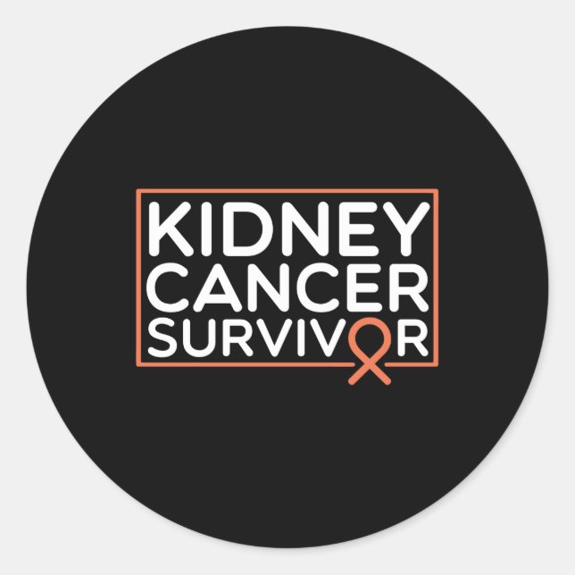 Kidney Cancer Survivor Classic Round Sticker (Front)