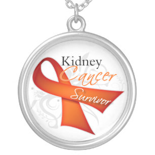 Kidney Cancer Survivor v2 Silver Plated Necklace