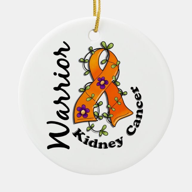 Kidney Cancer Warrior 15 Ceramic Ornament (Front)