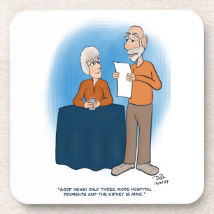 Kidney Card Beverage Coaster