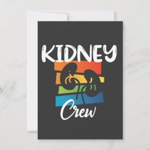 Kidney Crew Dialysis Nurse Nephrology Kidney Squad Note Card