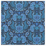 Kidney Damask in Navy Blue Fabric