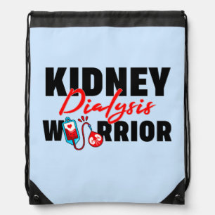 Kidney Dialysis Warrior Kidney Recipient Drawstring Bag