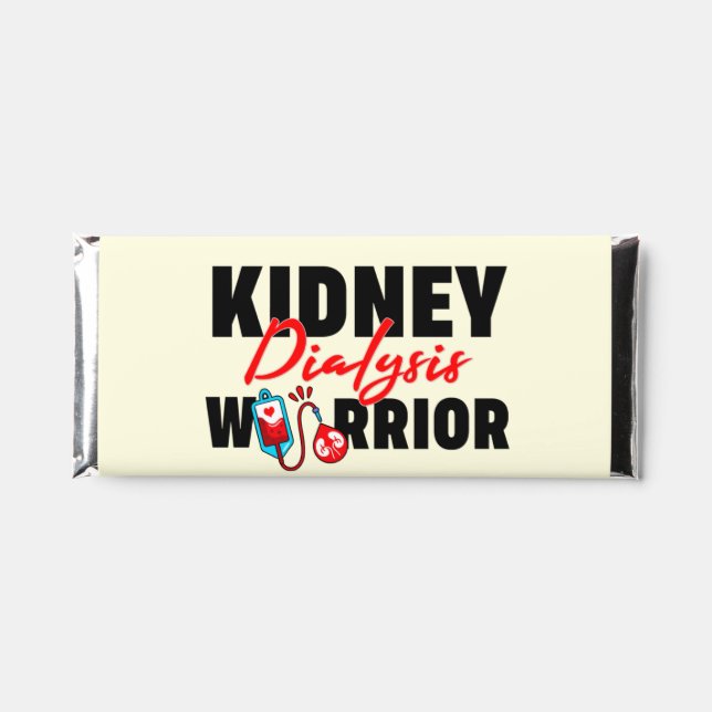 Kidney Dialysis Warrior Kidney Recipient  Hershey Bar Favors (Front)