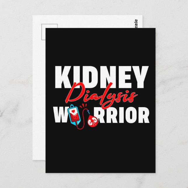 Kidney Dialysis Warrior Kidney Recipient Postcard (Front/Back)