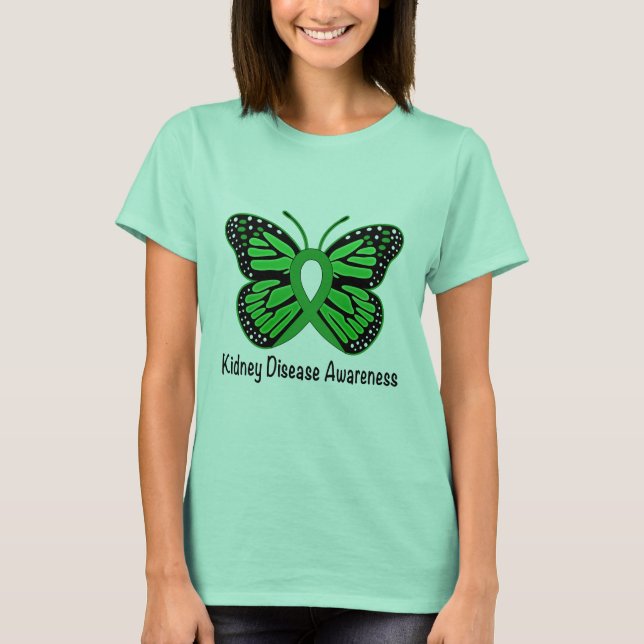 Kidney Disease Awareness Butterfly of Hope T-Shirt (Front)