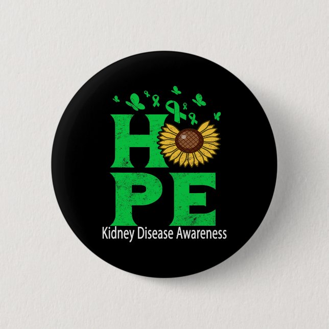 Kidney Disease Awareness  Button (Front)