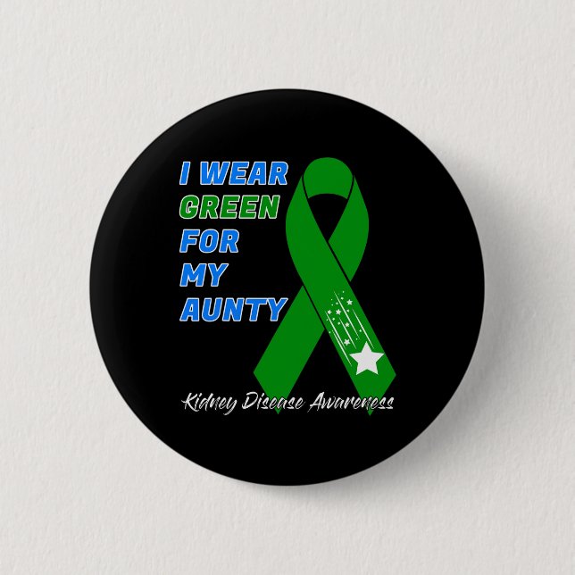 Kidney Disease Awareness Dialysis Transplant Donor Button (Front)