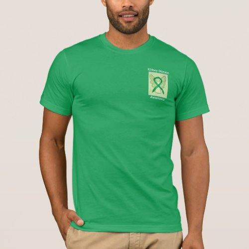 Kidney Disease Awareness Green Ribbon Angel Tee