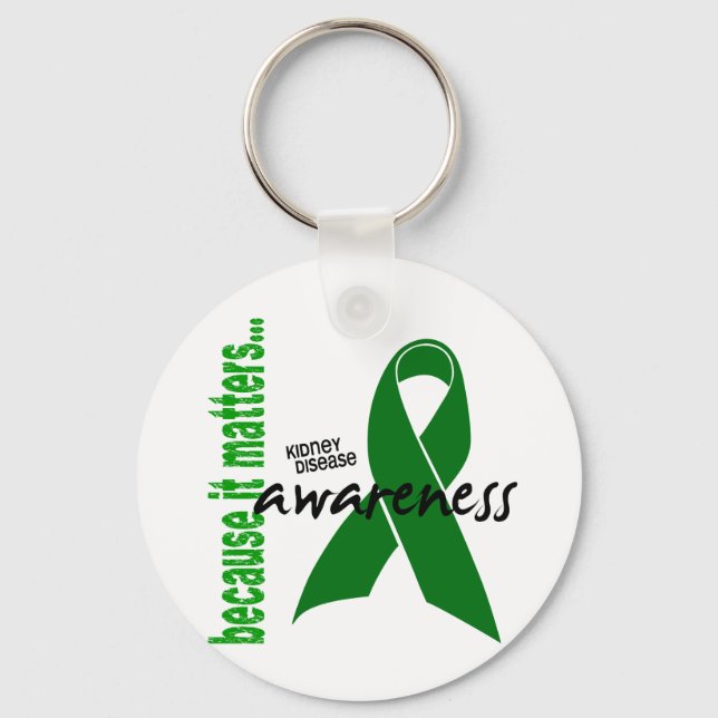 Kidney Disease Awareness Keychain (Front)