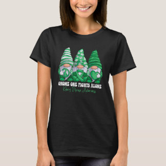 Kidney Disease Awareness Month Green Ribbon Gnomie T-Shirt