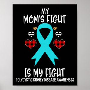 Kidney Disease Awareness My Mom's Fight Is My Fig  Poster