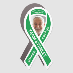 Kidney Disease Awareness Photo Green Ribbon Car Magnet