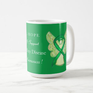 Kidney Disease Awareness Ribbon Art Coffee Mugs
