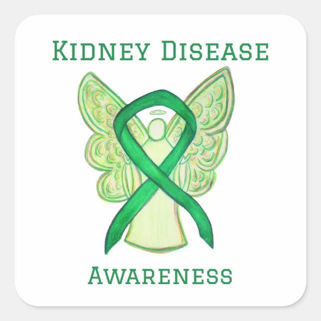 Kidney Disease Awareness Ribbon Art Sticker Decal | Zazzle