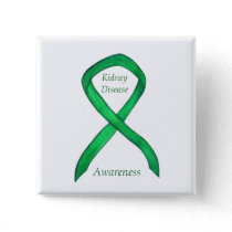 Kidney Disease Awareness Ribbon Custom Art Pin
