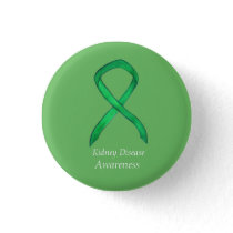 Kidney Disease Awareness Ribbon Custom Art Pin