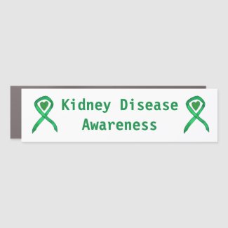 Kidney Disease Awareness Ribbon Custom Car Magnet