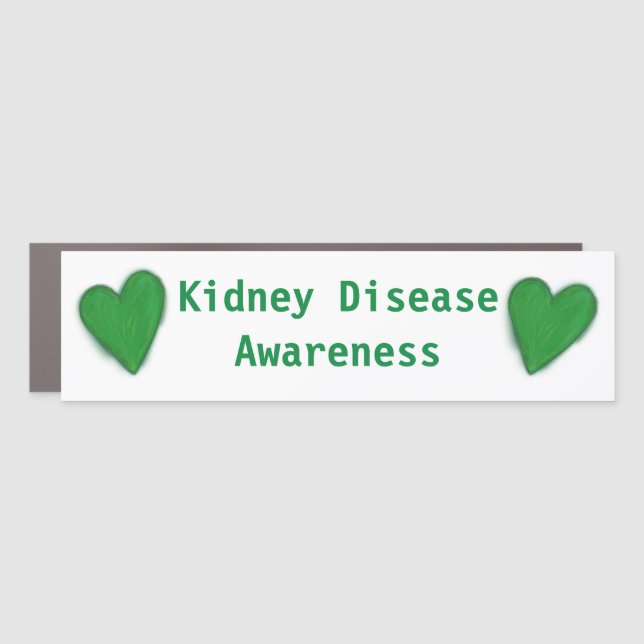 Kidney Disease Awareness Ribbon Custom Car Magnets (Front)