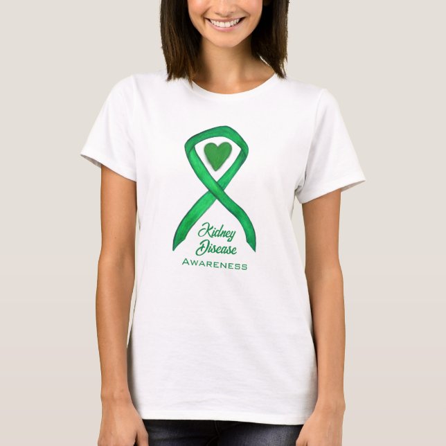 Kidney Disease Awareness Ribbon Custom Shirt Art (Front)