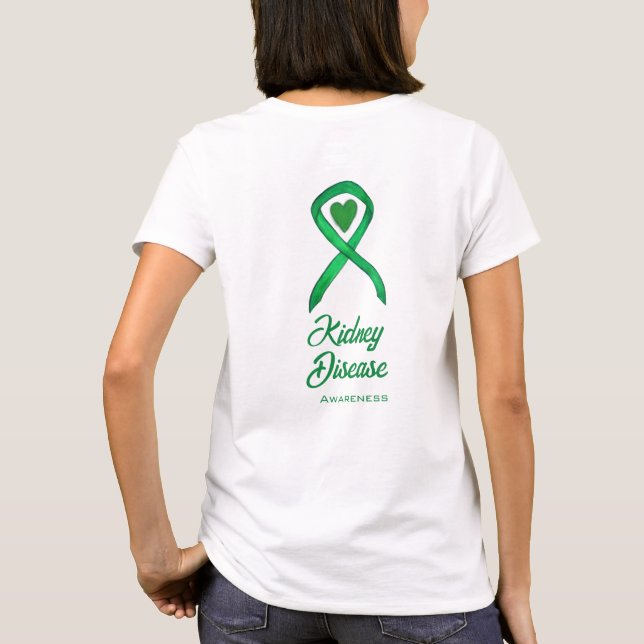 Kidney Disease Awareness Ribbon Custom Shirt Art (Back)