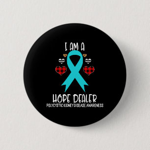 Kidney Disease Awareness Ribbon I Am A Hope Deale  Button