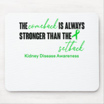 Kidney Disease Awareness Ribbon Support Gifts Mouse Pad