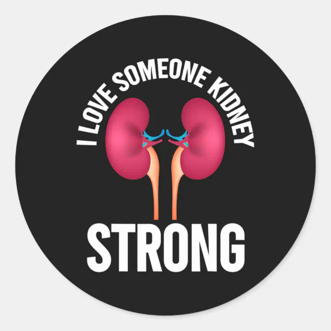 Kidney Disease Awareness Shirt Classic Round Sticker | Zazzle