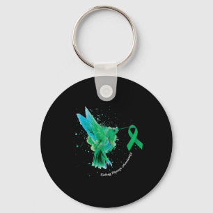 Kidney Disease Awareness Sunflower Hummingbird Gif Keychain