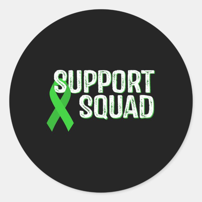 Kidney Disease Awareness Support Squad  Classic Round Sticker (Front)
