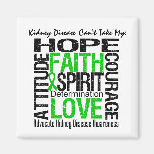Kidney Disease Can't Take My Hope Collage Magnet
