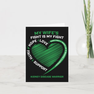 Kidney Disease Fighter Warrior Husbynd Wife Men Wo Card
