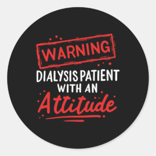 Kidney Disease Gift For Dialysis Patients Warrior Classic Round Sticker