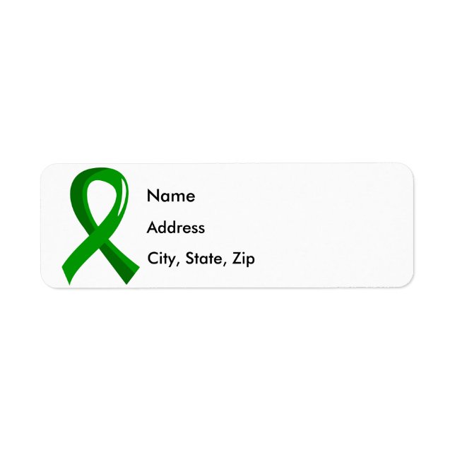 Kidney Disease Green Ribbon 3 Label (Front)