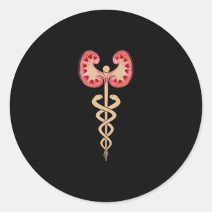 Kidney Disease Her Fight Is My Fight Butterfly Classic Round Sticker