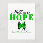 Kidney Disease Hold On To Hope Postcard