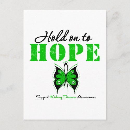 Kidney Disease Hold On To Hope Postcard