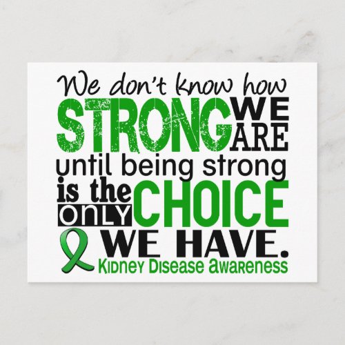 Kidney Disease How Strong We Are Postcard