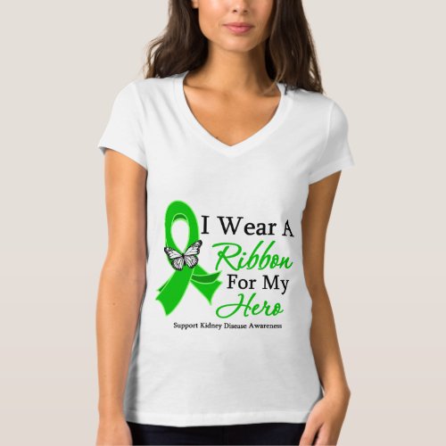 Kidney Disease I Wear a Ribbon For My Hero T_Shirt