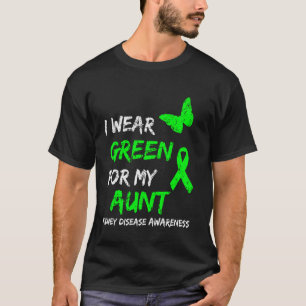 Kidney Disease I Wear Green For My Aunt Ribbon T-Shirt