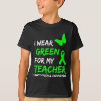 Kidney Disease I Wear Green For My Teacher Ribbon 