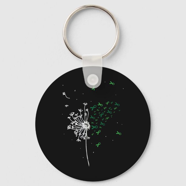 Kidney Disease Mental Health Ribbon Scoliosis Gift Keychain (Front)