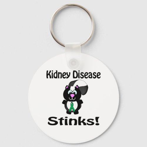 Kidney Disease Stinks Skunk Awareness Design Keychain