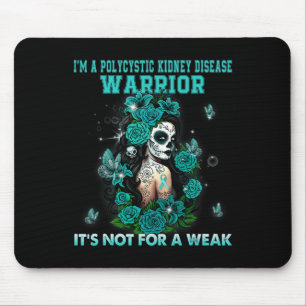 Kidney Disease Sugar Skull Butterfly Awareness  Mouse Pad