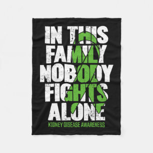Kidney Disease Support - Family Kidney Disease Awa Fleece Blanket